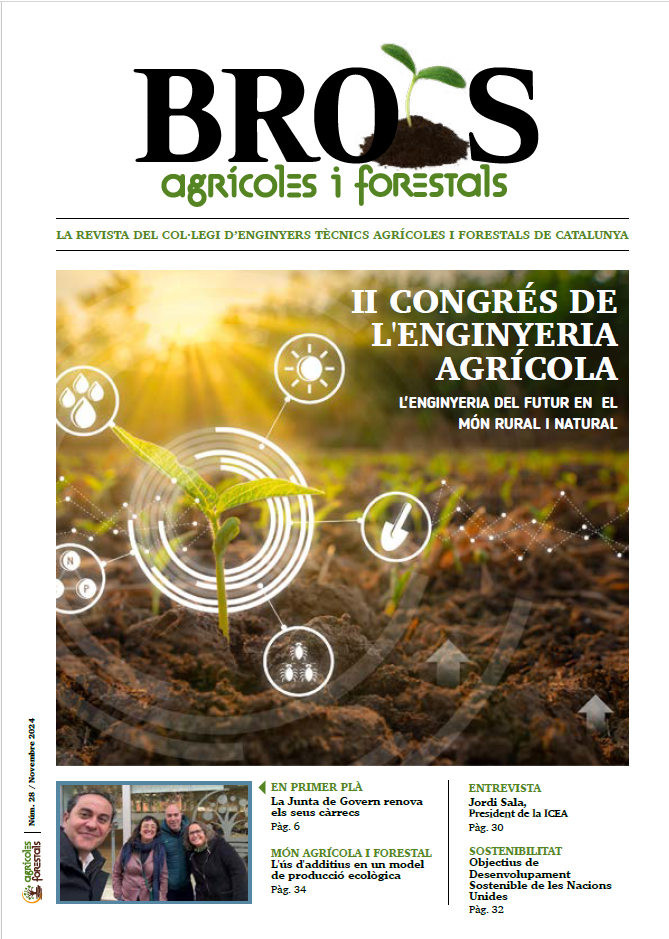 Desde Ideas Editoriales, hemos trabajado en la creación de la revista Brots, un proyecto editorial diseñado para el Col·legi d’Enginyers Tècnics Agrícoles i Forestals de Catalunya.